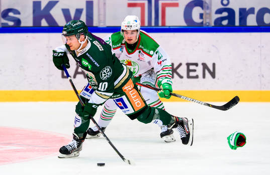 Färjestads Marcus Nilsson och Rögles Nils Höglander