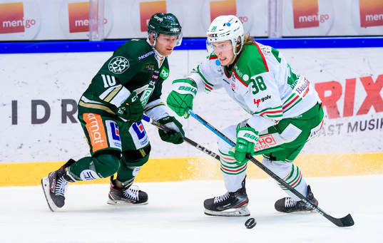 Färjestads Marcus Nilsson och Rögles Erik Andersson