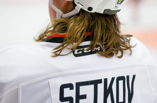 Malmö Redhawks Malte Setkov hockeyfrisyr