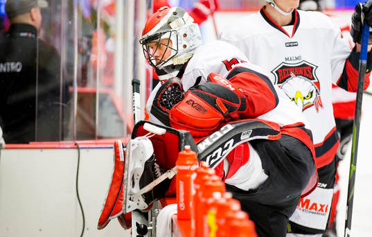 Malmö Redhawks målvakt Oscar Alsenfelt