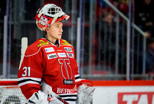 Örebros målvakt Jonas Arntzen deppar