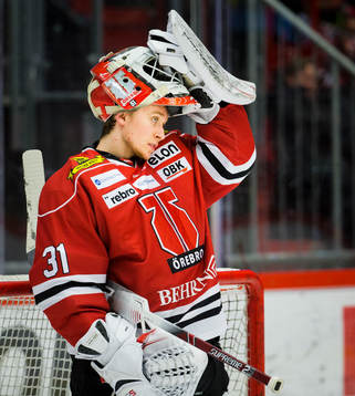 Örebros målvakt Jonas Arntzen deppar
