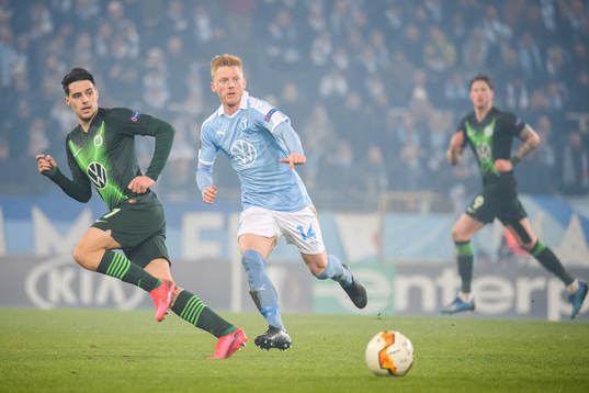 Anders Christiansen of Malmö FF and Josip Brekalo of