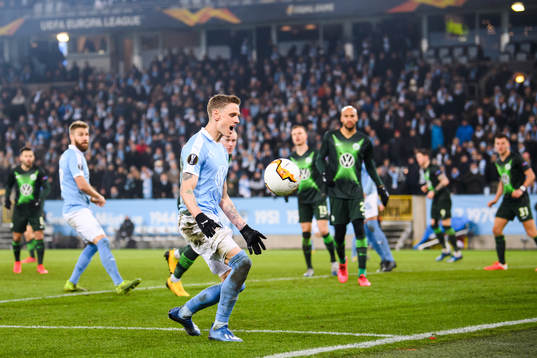 Sören Rieks of Malmö FF reacts