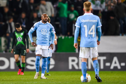 Fouad Bachirou of Malmö FF looks dejected