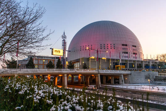 Exteriör av Globen