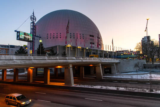 Exteriör av Globen
