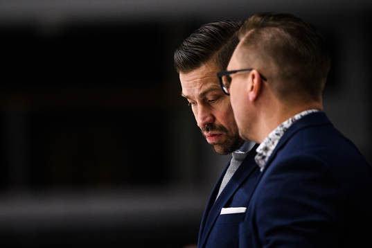 Modos assisterande tränare Pär Styf och tränare Björn
