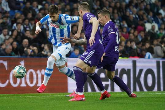 SAN SEBASTIAN, SPAIN - RUARY 28:  Real Sociedad between