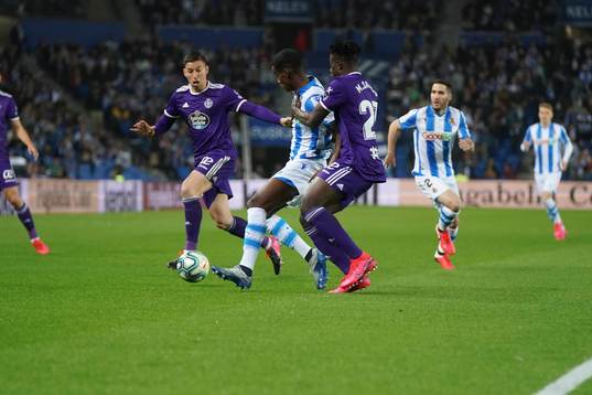 SAN SEBASTIAN, SPAIN - RUARY 28:  Real Sociedad between