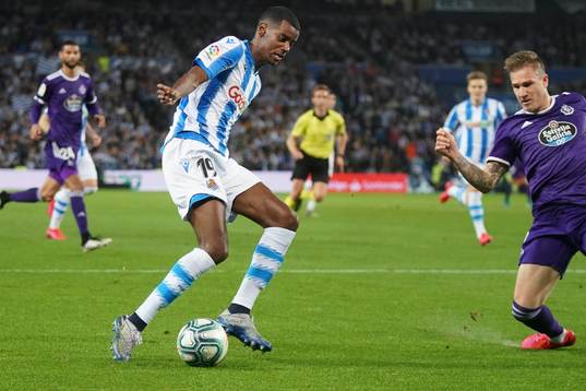 SAN SEBASTIAN, SPAIN - RUARY 28:  Real Sociedad between