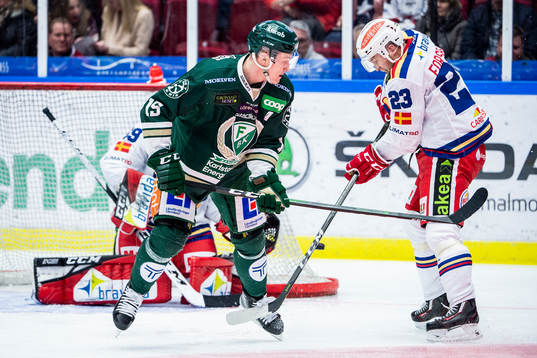 Färjestads Gustav Rydahl och Malmö Redhawks Christoffer