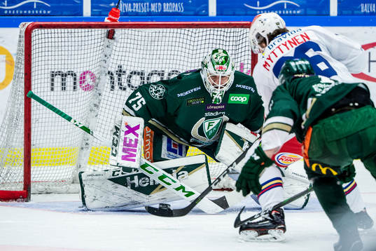 Färjestads målvakt Arvid Holm