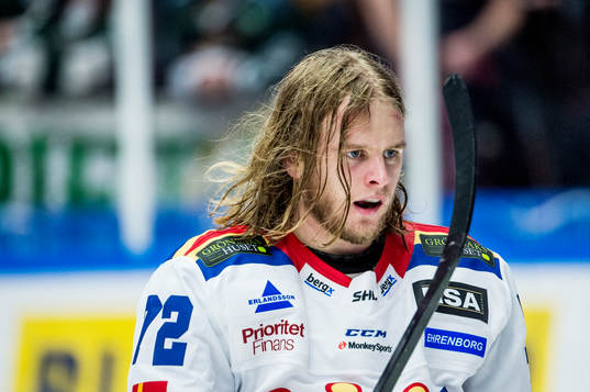 Malmö Redhawks Nicolai Meyer utan hjälm