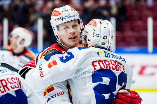 Malmö Redhawks Lars Bryggman och Christoffer Forsberg