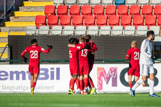 Östersunds spelare jublar