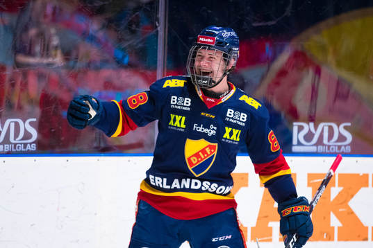 Djurgårdens Alexander Holtz jublar