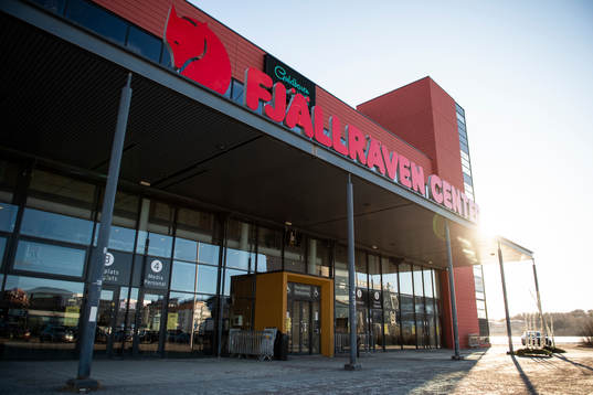 Exteriör av Fjällräven Center