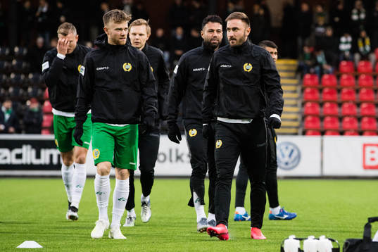Hammarbys Dennis Widgren och Muamer Tankovic