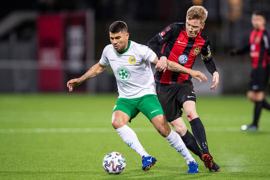 Hammarbys Paulinho och Brommapojkarnas Gustav Sandberg