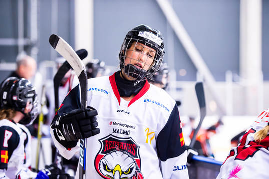 Spelare från Malmö Redhawks deppar
