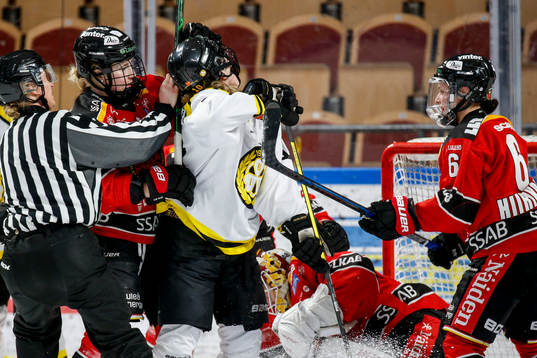 Brynäs Denisa Krizova och Luleås Jenni Hiirikoski