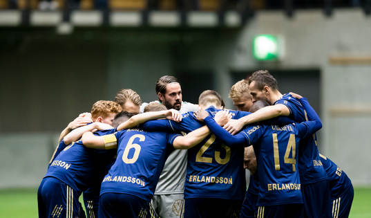 Djurgårdens spelare samlas