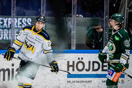 s Lias Andersson och Färjestads Noah Andersson