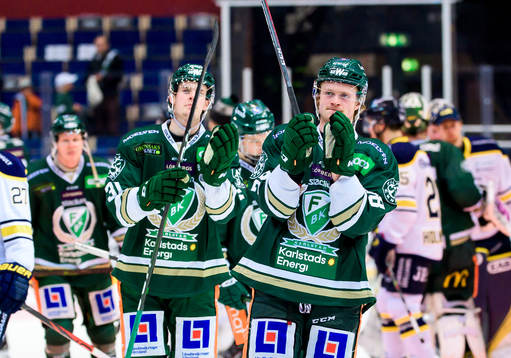 Färjestads Carl Jakobsson och Linus Arnesson deppar