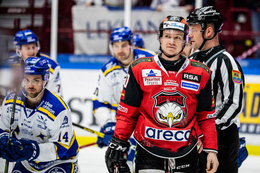 Malmö Redhawks Tobias Ekberg deppar