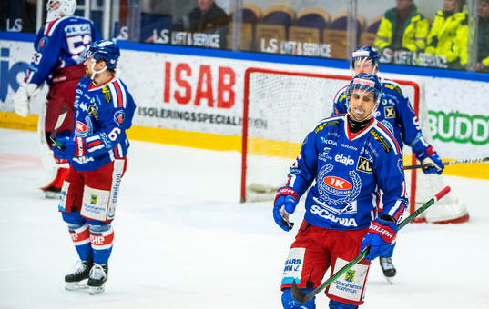 Oskarshamns Arsi Piispanen och Jesper Dahlroth deppar