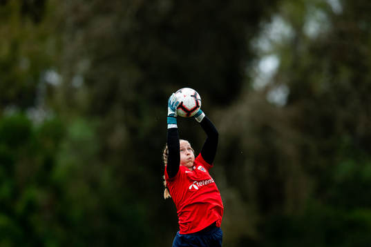 Goalkeeper Aurora Mikalsen of the Norwegian women’s