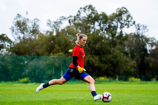 Goalkeeper Oda Maria Hove Bogstad of the Norwegian