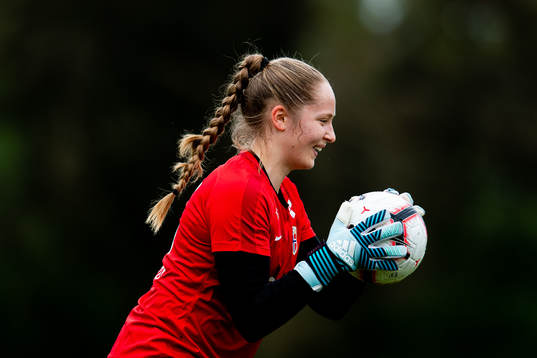 Goalkeeper Aurora Mikalsen of the Norwegian women’s
