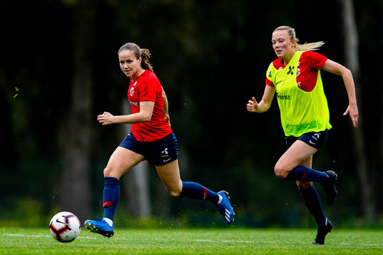 Guro Reiten and Synne Sofie Kinden Jensen of the Norwegian