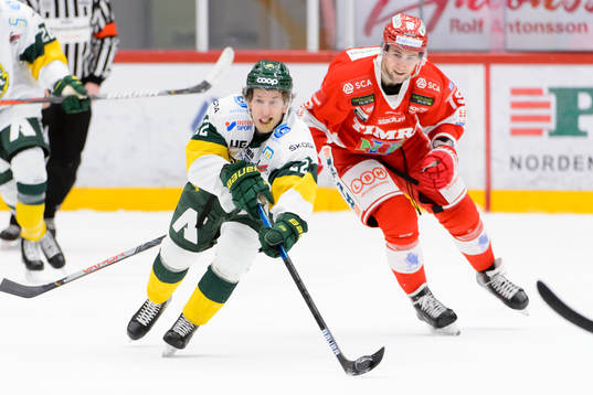 Björklövens Fredric Weigel och Timrås Tobias Lindberg