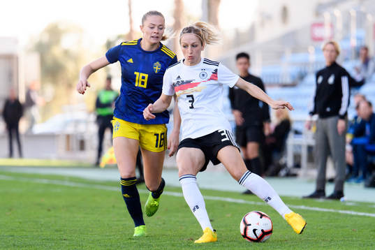 Fridolina Rolfö of Sweden and Kathrin Hendrich of Germany