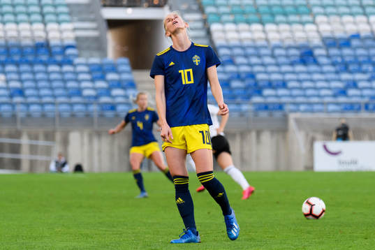 Sofia Jakobsson of Sweden looks dejected