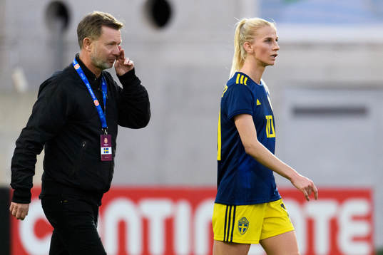Peter Gerhardsson, head coach, and Sofia Jakobsson of
