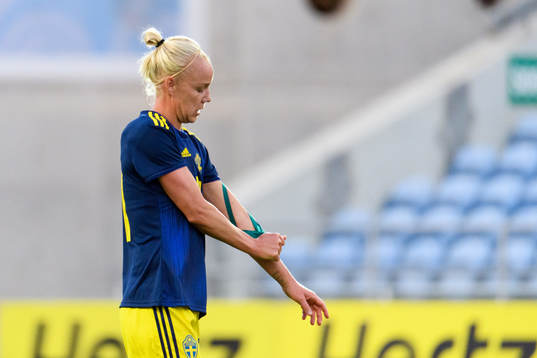 Caroline Seger of Sweden looks dejected