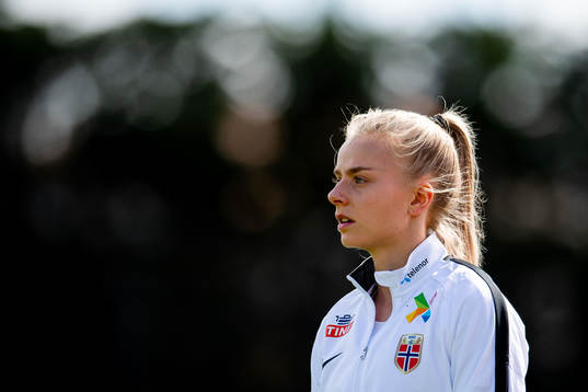 Emilie Woldvik of Norway warms up