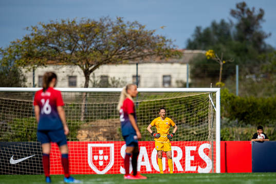 Goalkeeper Cecilie Hauståker Fiskerstrand of Norway looks