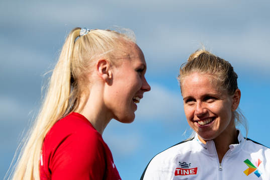 Maria Thorisdottir and Elise Thorsnes of Norway