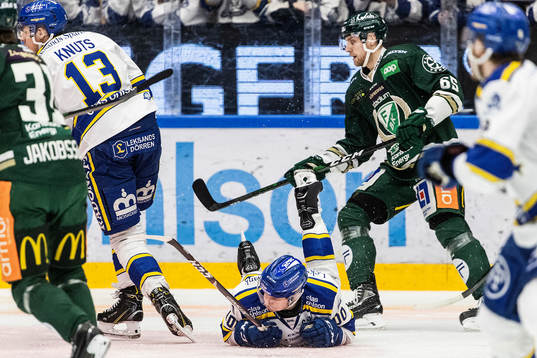 Leksands Martin Karlsson och Färjestads Vojtech Mozik
