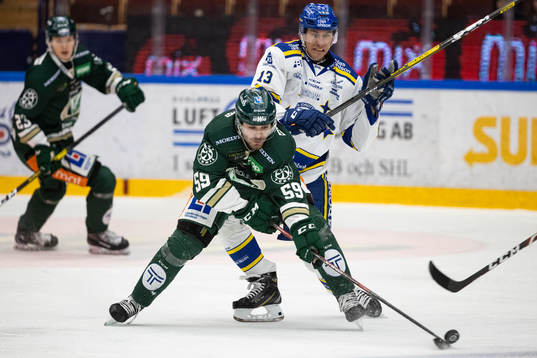 Färjestads Linus Johansson och Leksands Jon Knuts