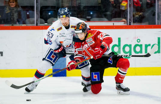 Linköpings Eddie Larsson och Örebros Sakari Salminen
