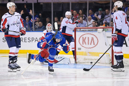 New York Rangers Mika Zibanejad celebrates