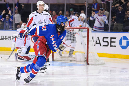 New York Rangers Mika Zibanejad celebrates