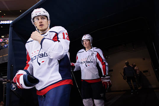 Washington Capitals Jakub Vrana and Nicklas Bäckström