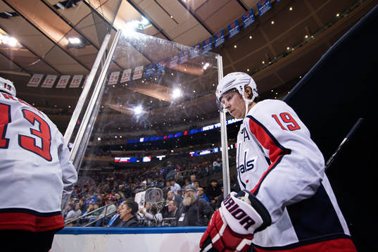 Washington Capitals Nicklas Bäckström enters the ice for